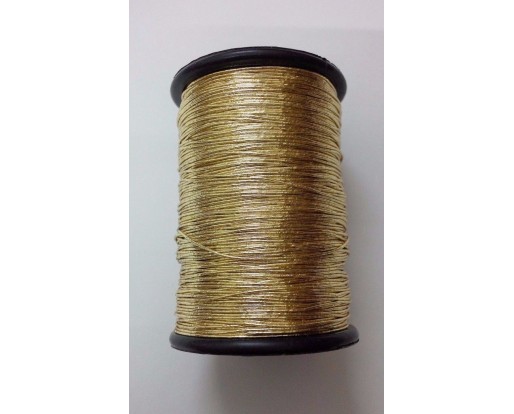 LIGHT GOLD - 120 Yards - Lurex Zari Jari Sparkle Shiny Thread Yarn Cord Dori - For Crochet Jewelry Handicraft Knitting Artwork DIY
